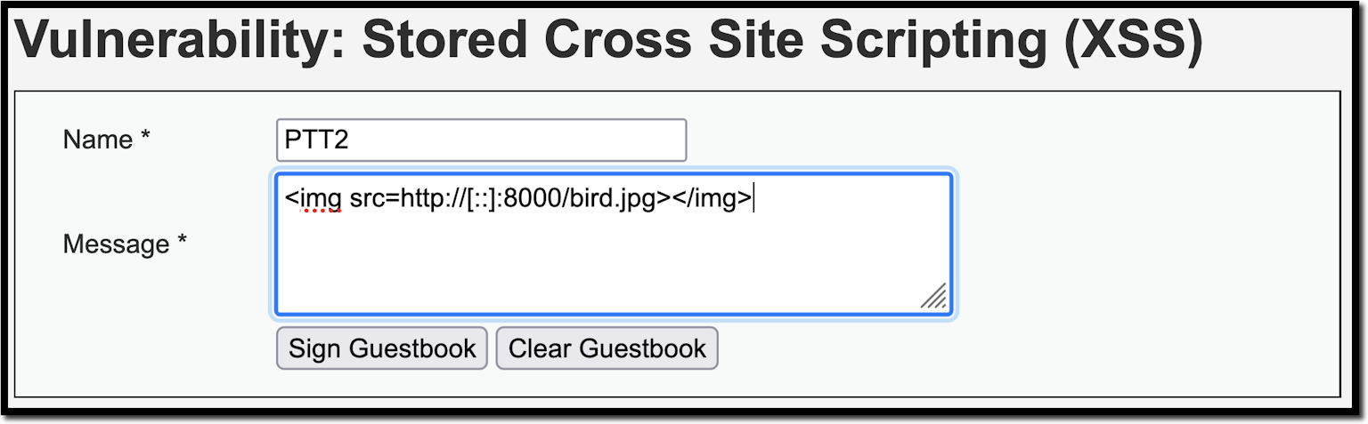 stored xss attack port scanning