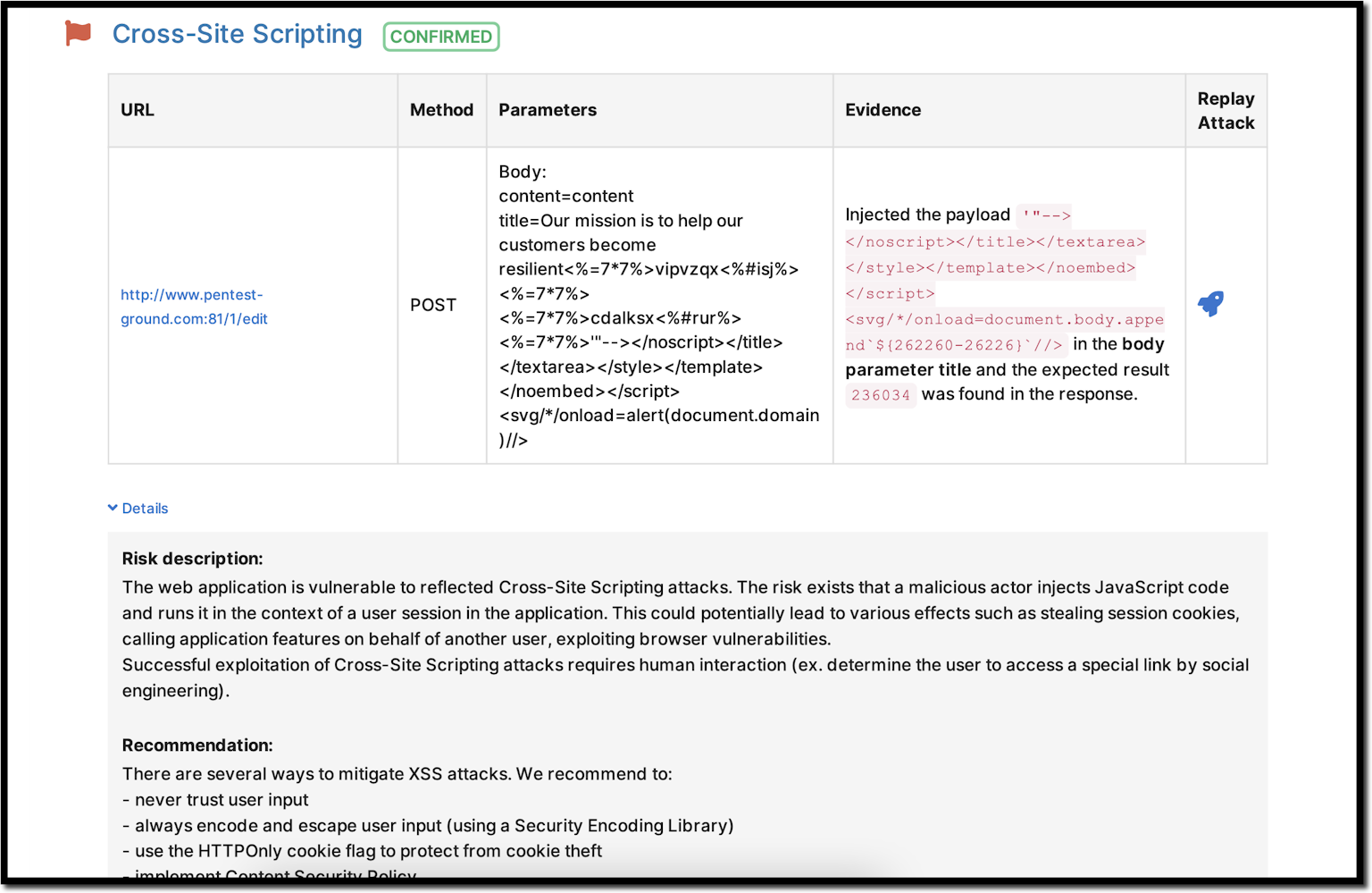 xss attack website scanner